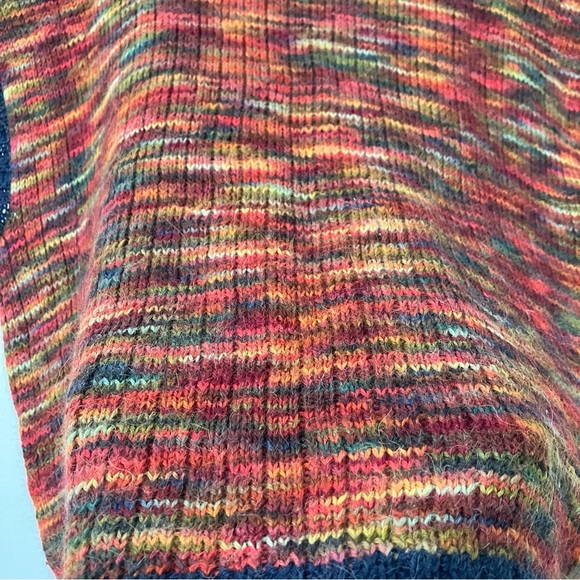 Handmade Multicolour Rust Knit V Neck Crop Vest - Picture 10 of 12